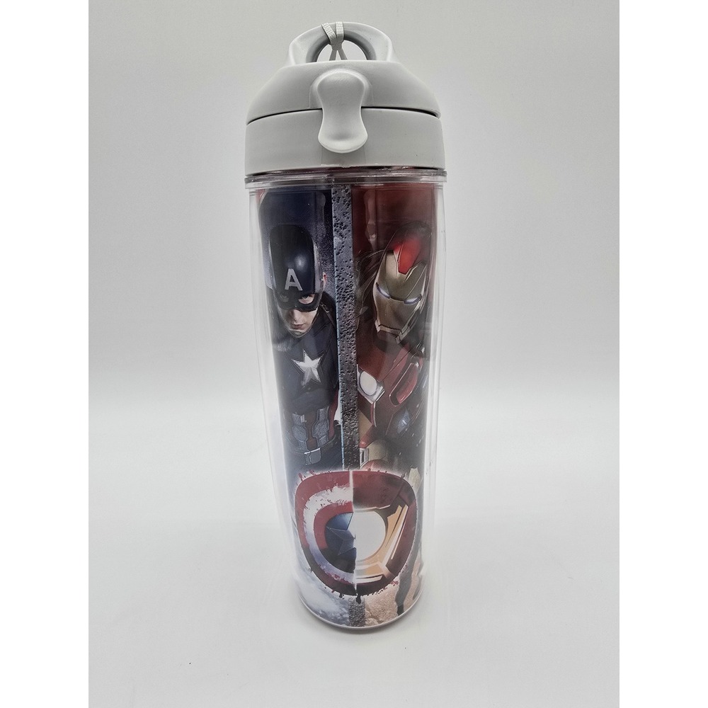 Tervis Marvel Civil War 24oz Water Bottle Captain‎ America Iron Man